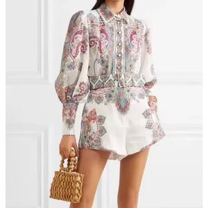 Zimmerman Ninety Six Linen top and Shorts set